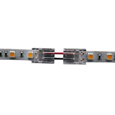 2pin 10mm Strip to Strip Solderless Connector with Cable  Single Color 2835 3528 5050 Flex LED Strip Fast Connector