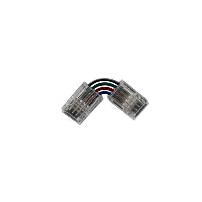 "L" Type Strip to Strip  4 Pin 10mm PCB width 5050/3528 RGB LED Strips Connector Solder-free