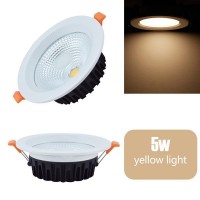 Dimmable Recessed Led Ceiling Downlight COB Spotlight Lamp Indoor Light 5W 12W